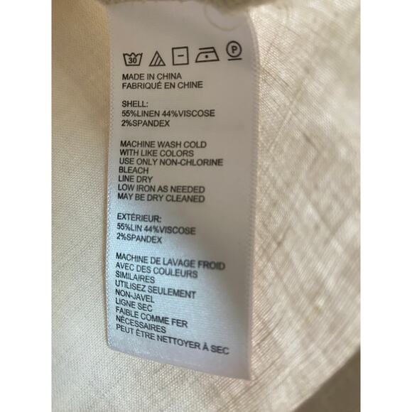 Urban Outfitters skirt Linen Blend Zip Front MIni with Pockets size large - Picture 7 of 8